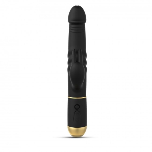 Вібратор кролик з зворотно поступальними рухами головки чорний Dorcel Furious Rabbit 2.0 - 5