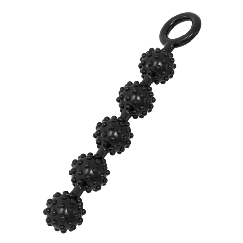 Анальные бусы шарообразной формы черные Meleon Magic Anal Beads - 5