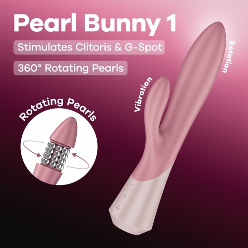 Вібратор-кролик із перловим масажем рожевий Satisfyer Pearl Bunny 1 - 9
