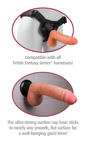 Вибратор большой реалистичный на присоске телесного цвета Pipedream Real Feel Deluxe - 5