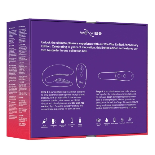 Подарунковий набір секс іграшок чорного кольору We-Vibe 15 Year Anniversary Collection - 8