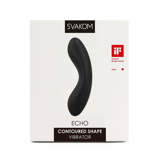 Вібратор для клітора силіконовий чорний Svakom (Сваком) Echo - 8