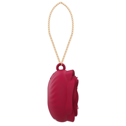 Клиторальный стимулятор в форме розы красный Cnt LOVE-Rose Necklace Vibrator-Rose - 3