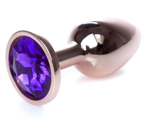 Анальная пробка с кристаллом фиолетового цвета BOSS of TOYS Jewellery plug - 3