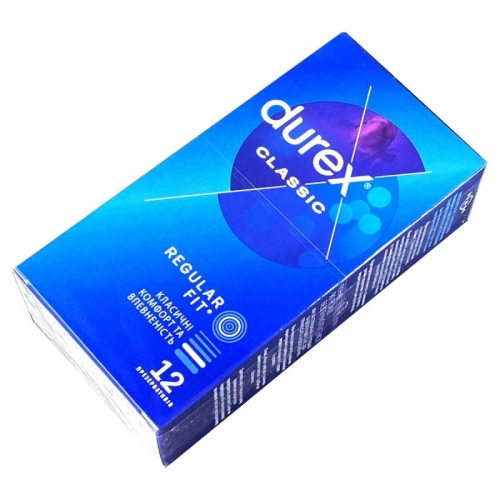 Презервативи класичні латексні із силіконовим мастилом Durex Сlassic 12 штук - 9