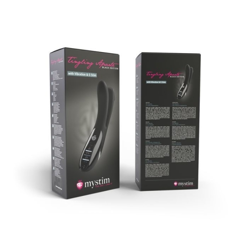 Двойной вибратор с электростимуляцией Mystim Tingling Aparte eStim Black - 8
