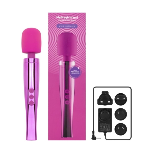 Масажер у вигляді мікрофона рожевого кольору MyMagicWand - Wand Massger Electric Pink - 7