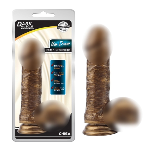 Фаллоимитатор реалистичный на присоске бронзового цвета Chisa Ben Dover - 1