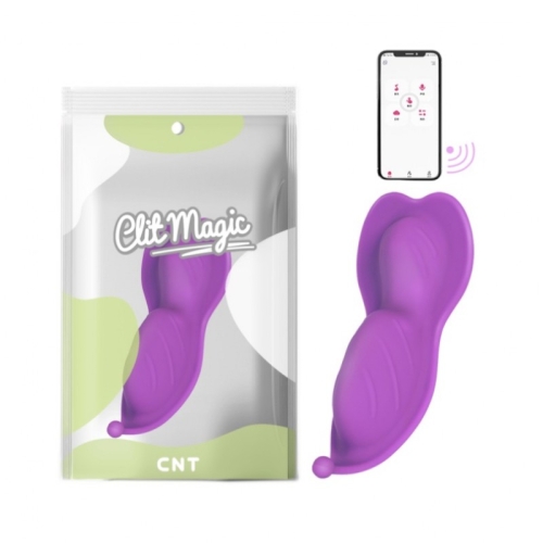 Смарт вібротрусики для стимуляції клітора фіолетового кольору Cnt Secret Tease Panty Vibe App Version - 1