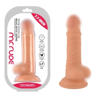 Фаллоимитатор на присоске Realistic Dong Flesh Mr. Rude 7.7 бежевый