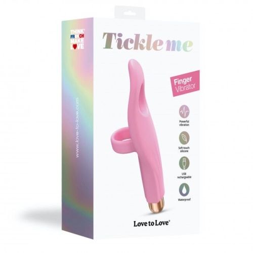 Вибратор на палец силиконовый розовый Love To Love Tickle me - 6