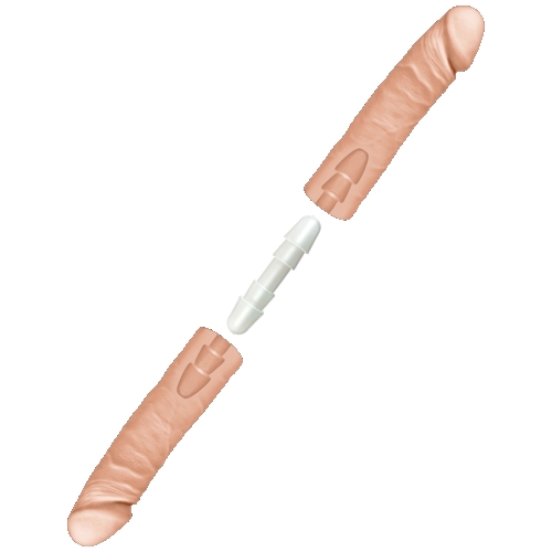 Фалоімітатор 20,5 см/4,4 см реалістичний Doc Johnson the D-Double D-16 Inch-ULTRASKYN - 3