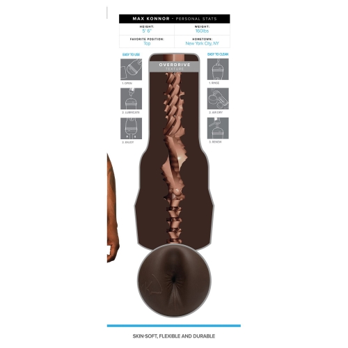 Мастурбатор попка в колбе порнозвезды Макса Коннора коричневого цвета Fleshlight - 7