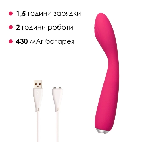 Вібратор вагінальний для точки G рожевий Svakom Iris Plum - 4