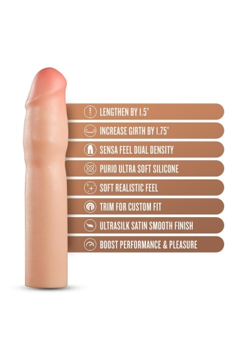 Насадка на член реалістична бежева, що подовжує Blush Performance Plus Resilience - 6