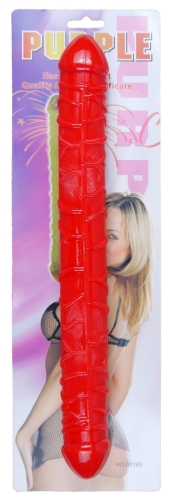 Фаллоимитатор двухсторонний реалистичный красного цвета BOSS of TOYS Boss Series Dong - 6