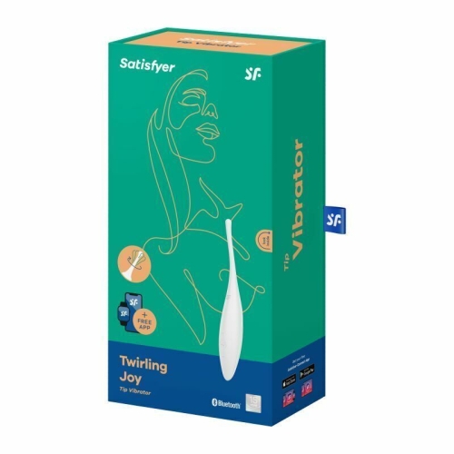 Смарт вибратор для клитора белого цвета Satisfyer Twirling joy - 5