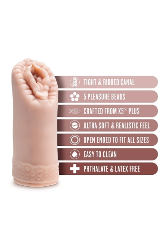 Мастурбатор вагина с бусинами внутри бежевая Blush Enlust Alyssa - 6