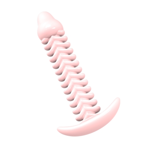Анальна пробка ребриста тілесна Meleon First Bloom Butt Plug - 6