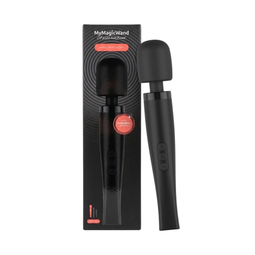 Ванд-масажер великого розміру чорний MyMagicWand - Wand Massger Large - 1