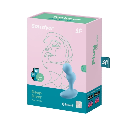 Вібромасажер простати смарт блакитного кольору Satisfyer Deep Diver - 7