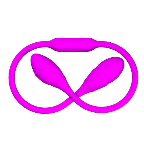 Двухсторонний вибратор для пар фиолетовый LYBAILE PRETTY LOVE Dream Lover's Whip - 5