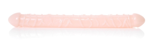 Подвійний фалоімітатор реалістик тілесного кольору Boss Series Flexible Double Dong - 5