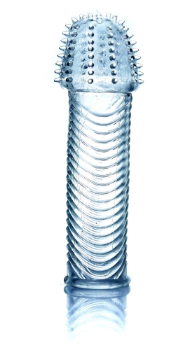 Насадка на статевий член з шипами прозора Boss Series Penis Sleeve - 1