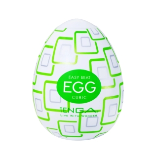 Мастурбатор-яйце для чоловіків прозорий Tenga Egg Cubic