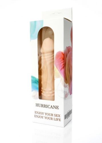 Вібратор реалістичний із кібершкіри тілесного кольору Boss series Hurricane - 2