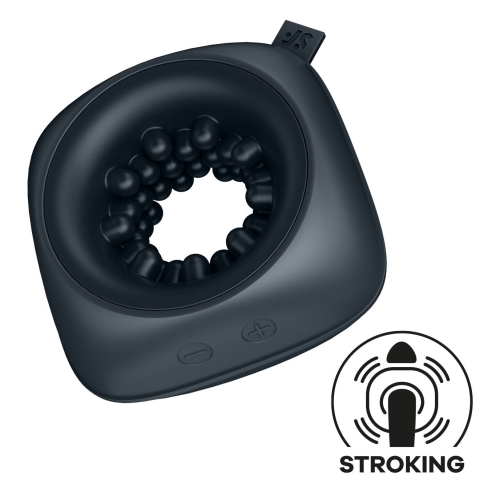 Мастурбатор для мужчин с вибрацией черного цвета Satisfyer Ring Stroker - 1
