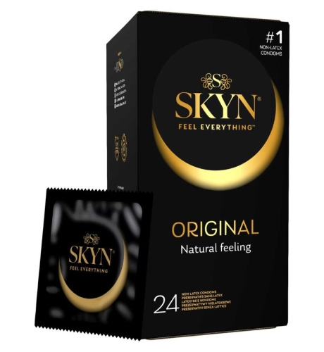 Безлатексные премиум презервативы с силиконовым маслом SKYN Original 24 штуки - 1