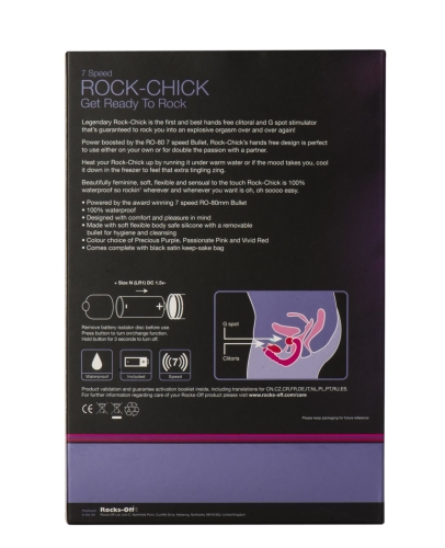 Стимулятор клітора та точки G рожевий Rocks Off Rock-Chick 7 - 3