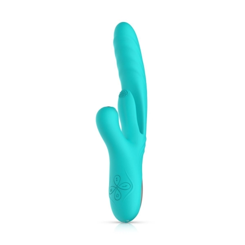 Вібратор кролик для точки G та клітора зелений Good Vibes Only Lisa Thrusting Rabbit Vibrator with G-Spot - 2