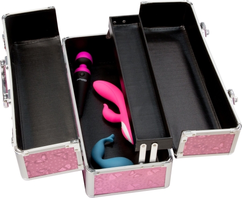 Кейс для хранения секс-игрушек BMS Factory Large Lokable Vibrator Case розовый - 6