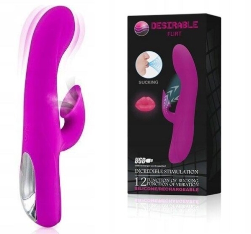 Вібратор з вакуумною стимуляцією клітора рожевий DESIRABLE FLIRT MC03 - 1