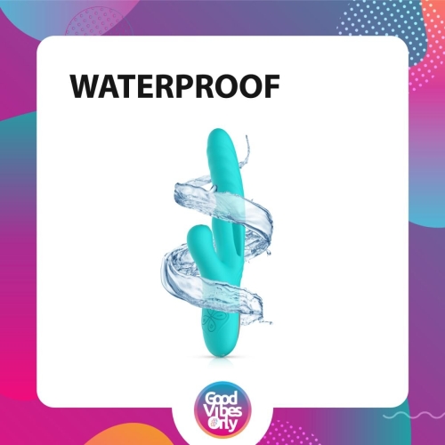 Вібратор кролик для точки G та клітора зелений Good Vibes Only Lisa Thrusting Rabbit Vibrator with G-Spot - 13