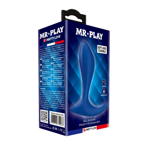 Масажер простати силіконовий синій LYBAILE MR.PLAY Bill Silicone Prostate Massager - 8