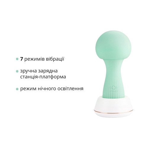 Чудовий вібромасажер для клітора та ерогенних зон блакитний Otouch MUSHROOM - 3