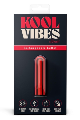 Міні віброкуль для червоного клітора Blush Kool Vibes Cherry - 7