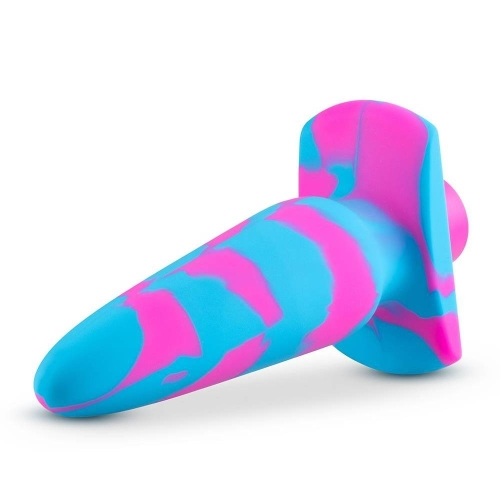 Анальний віброплаг рожево-блакитний Avant Vibrotize Fuchsia - 2