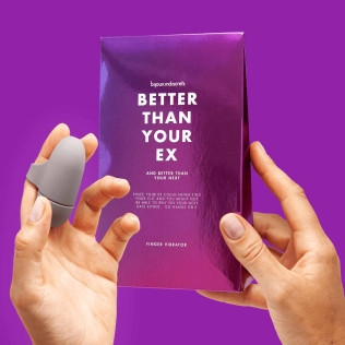 Мини-вибратор на палец для точечной стимуляции Better Than Your Ex от Bijoux Indiscrets серый