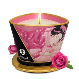 Масажна свічка з ароматом Пелюстки троянд SHUNGA Rose Petals 170 мл
