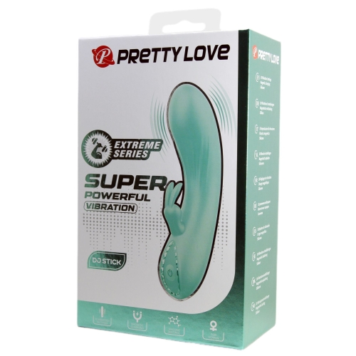 Вібратор-кролик бірюзовий Lybaile PRETTY LOVE DJ Stick - 9