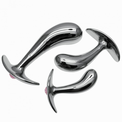 Анальний стимулятор Metal G-spot Plug Small - 2