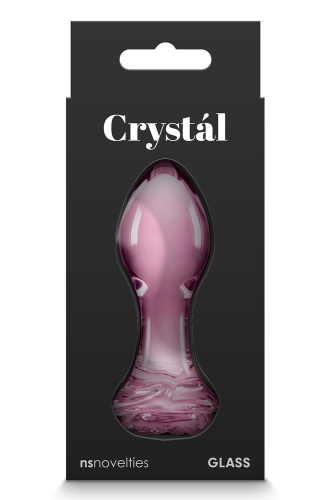 Анальний скляний затор рожевого кольору NS Novelties Crystal rose - 3