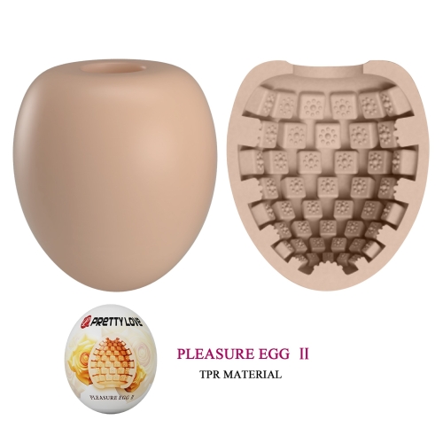 Мастурбатор яйце в колбі бежеве Lybaile PRETTY LOVE Pleasure Egg - 1