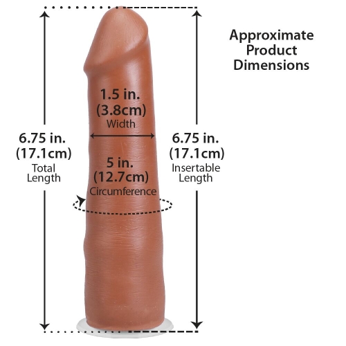 Фалоімітатор реалістичний на присосці бежевий Doc Johnson The Realistic Cock ULTRASKYN - 7 Inch Caramel - 5