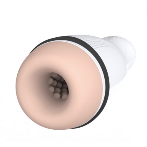 Мастурбатор для мужчин с вибрацией телесный Cnt Vibrating Mate-White - 3