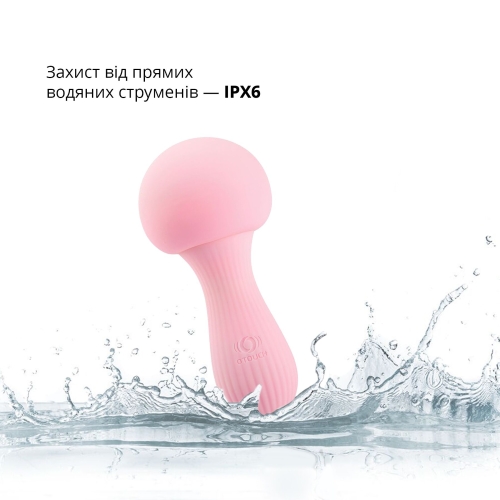 Вибромассажер для интимных зон и клитора в виде гриба розовый Otouch MUSHROOM - 5